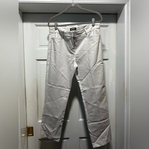 Express Women's Light Gray Straight Leg Jeans